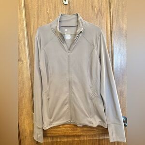 All in Motion taupe zip up jacket women size medium